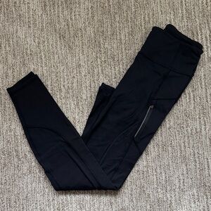 Athleta Rainier Mesh Tight Size XS Black EUC